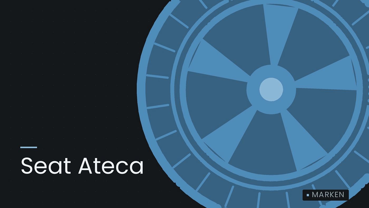 Symbolgrafik: ein gezeichnetes Rad mit Speichen, beschriftet mit „Seat Ateca“.