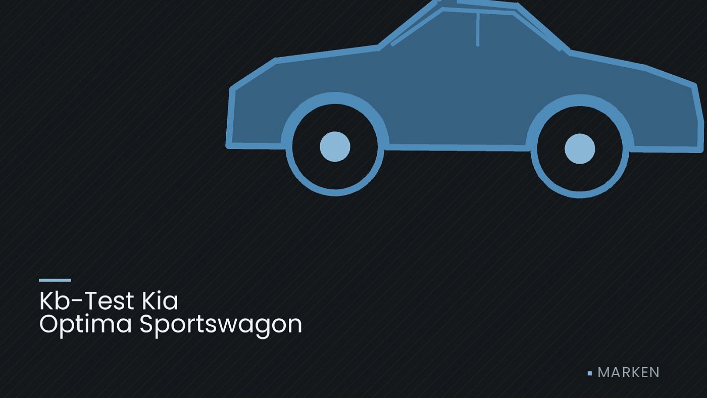 Symbolgrafik: die Umrisslinie eines Fahrzeugs von der Seite, beschriftet mit „Kb-Test Kia Optima Sportswagon“.