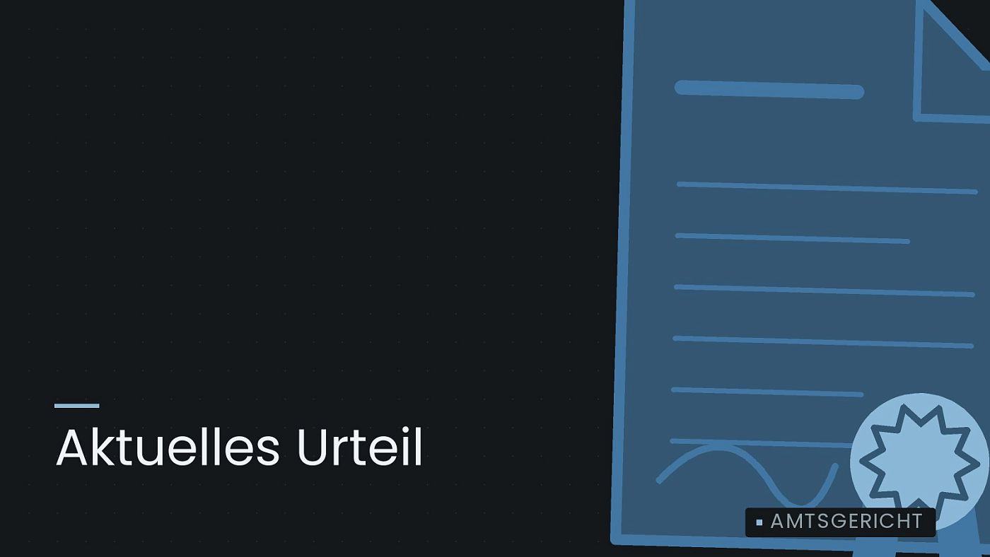 Symbolgrafik: eine gezeichnete Urkunde mit Siegel als Zeichen für eine Entscheidung, beschriftet mit „Aktuelles Urteil“.