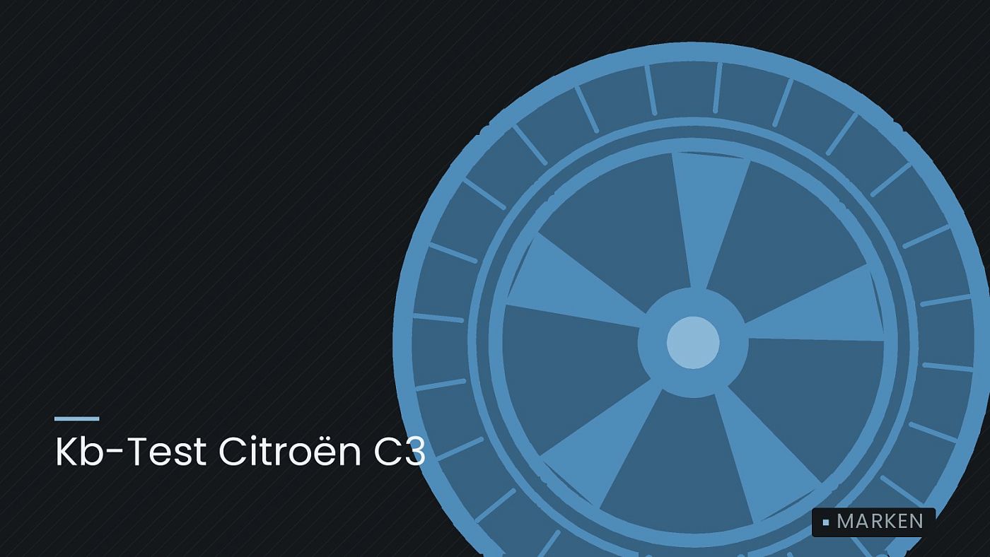 Symbolgrafik: ein gezeichnetes Rad mit Speichen, beschriftet mit „Kb-Test Citroën C3“.