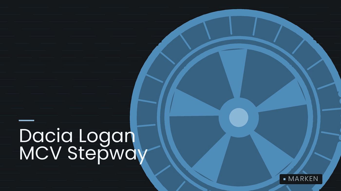 Symbolgrafik: ein gezeichnetes Rad mit Speichen, beschriftet mit „Dacia Logan MCV Stepway“.