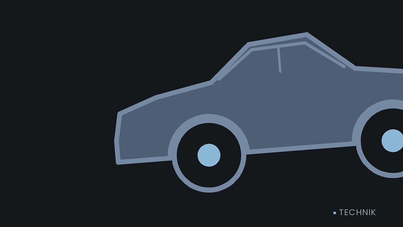 Symbolgrafik: die Umrisslinie eines Fahrzeugs von der Seite.