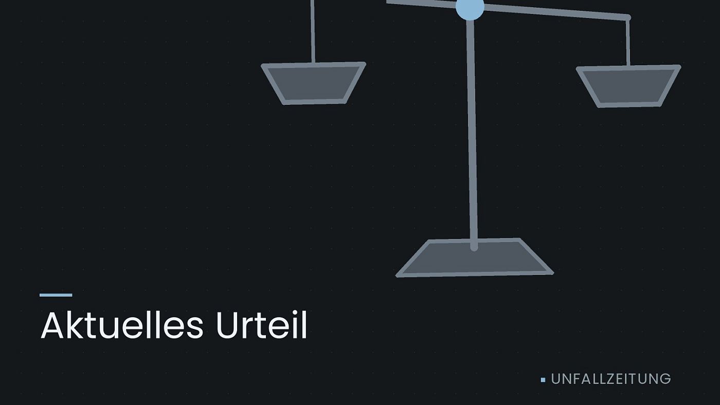 Symbolgrafik: eine stilisierte Waage als Zeichen für eine Gerichtsentscheidung, beschriftet mit „Aktuelles Urteil“.