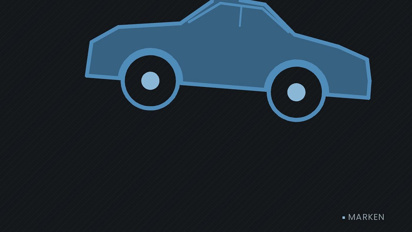 Symbolgrafik: die Umrisslinie eines Fahrzeugs von der Seite.