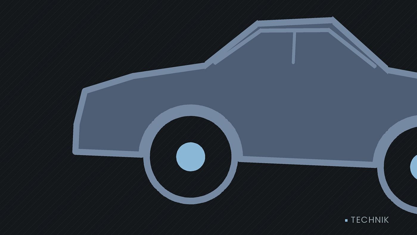 Symbolgrafik: die Umrisslinie eines Fahrzeugs von der Seite.