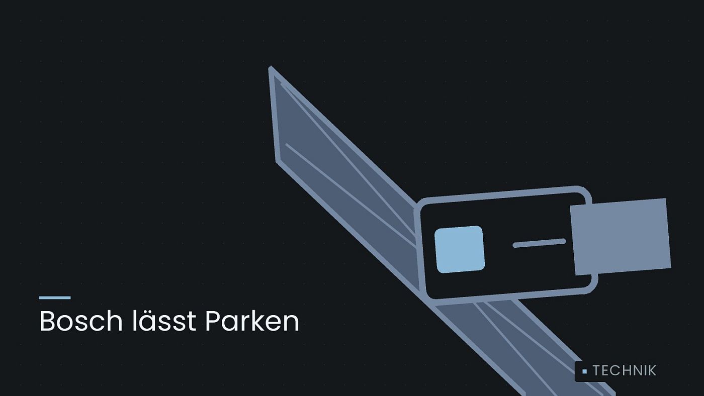Symbolgrafik: ein gezeichneter Sicherheitsgurt mit Schloss, beschriftet mit „Bosch lässt Parken“.