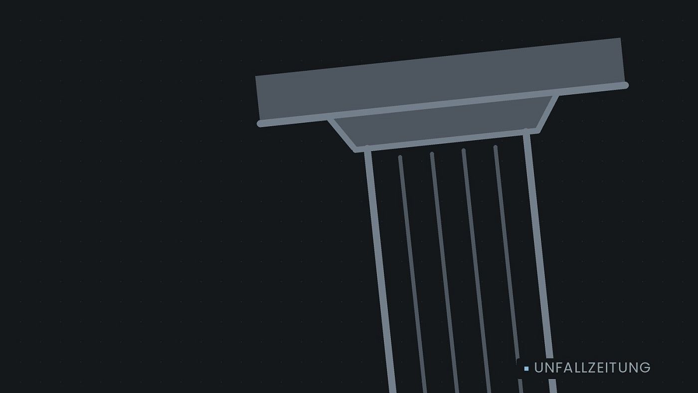 Symbolgrafik: eine stilisierte Gerichtssäule mit Giebel.