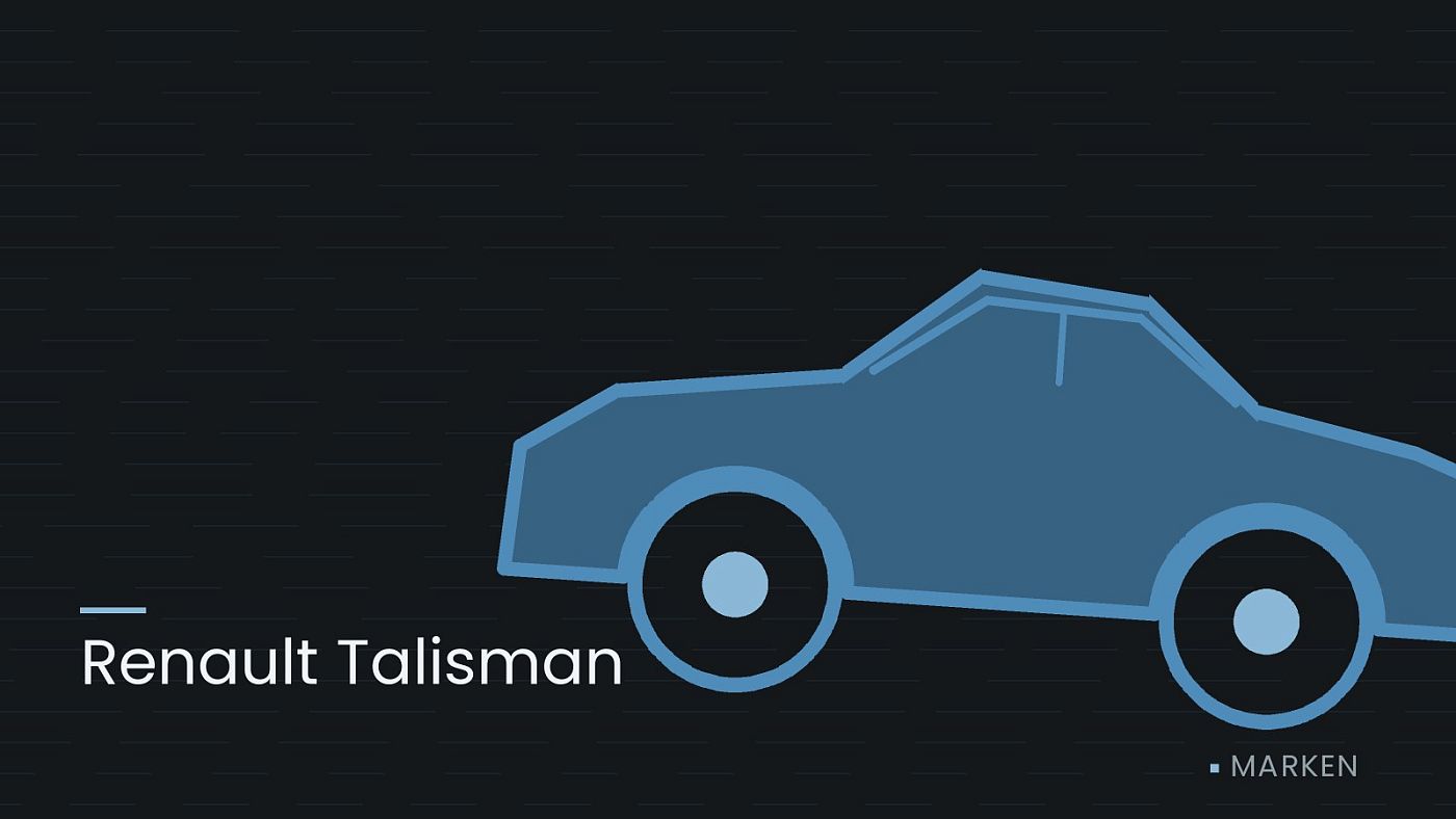 Symbolgrafik: die Umrisslinie eines Fahrzeugs von der Seite, beschriftet mit „Renault Talisman“.