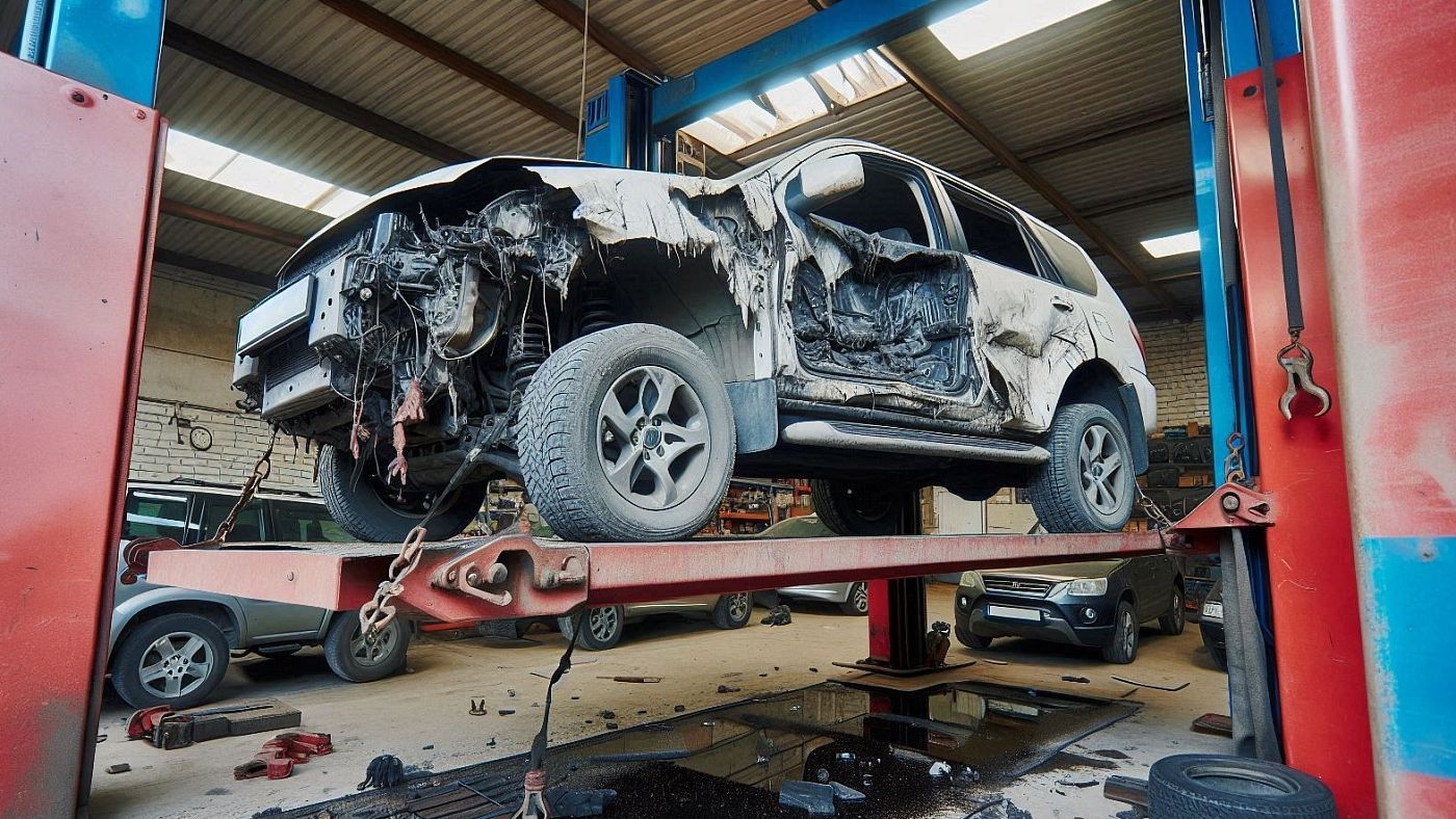 Hebebühne, als Werkzeug des Kfz-Sachverständigen