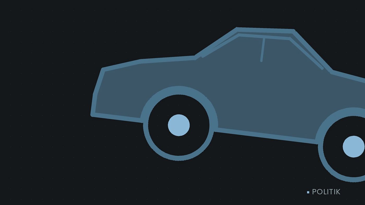 Symbolgrafik: die Umrisslinie eines Fahrzeugs von der Seite.