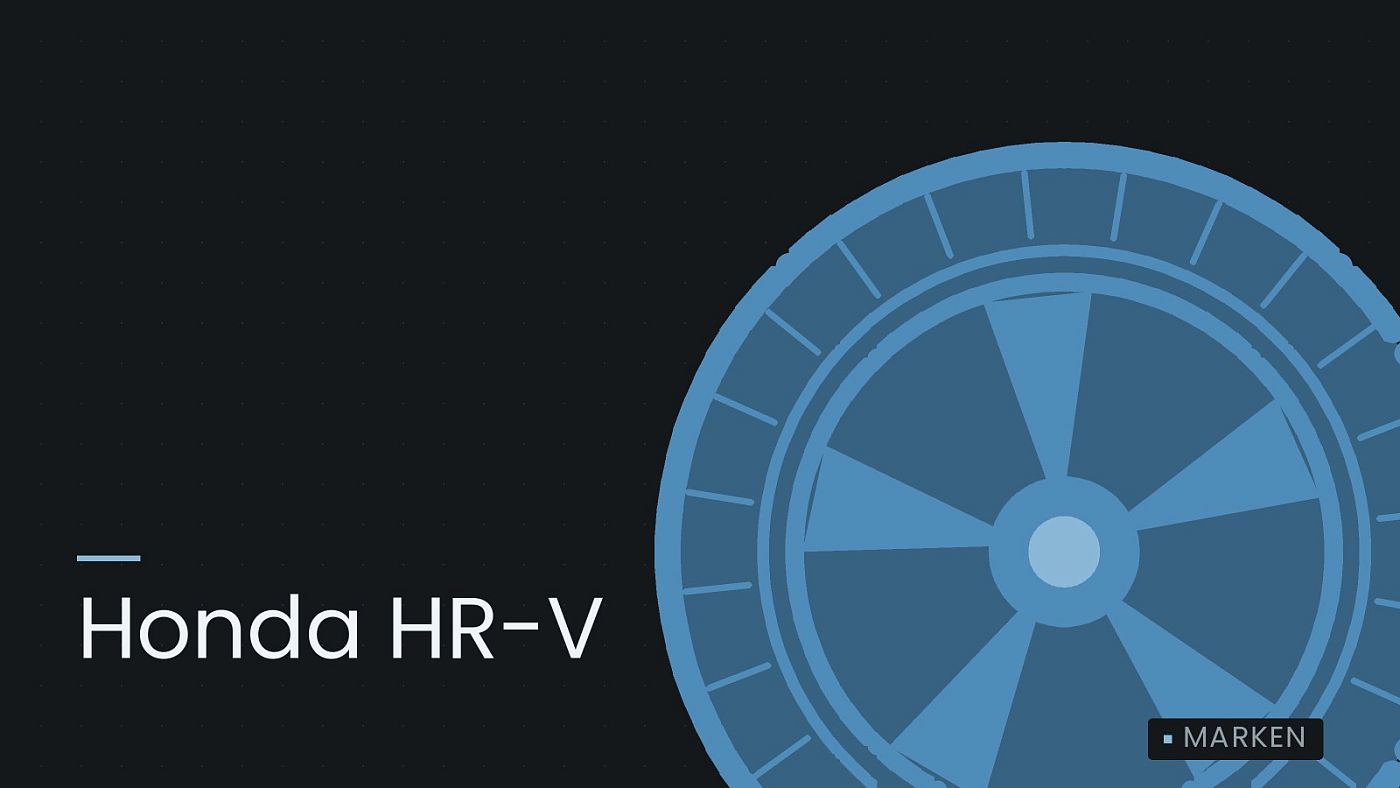 Symbolgrafik: ein gezeichnetes Rad mit Speichen, beschriftet mit „Honda HR-V“.