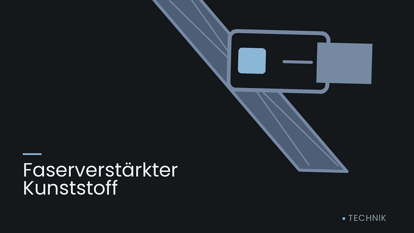 Symbolgrafik: ein gezeichneter Sicherheitsgurt mit Schloss, beschriftet mit „Faserverstärkter Kunststoff“.