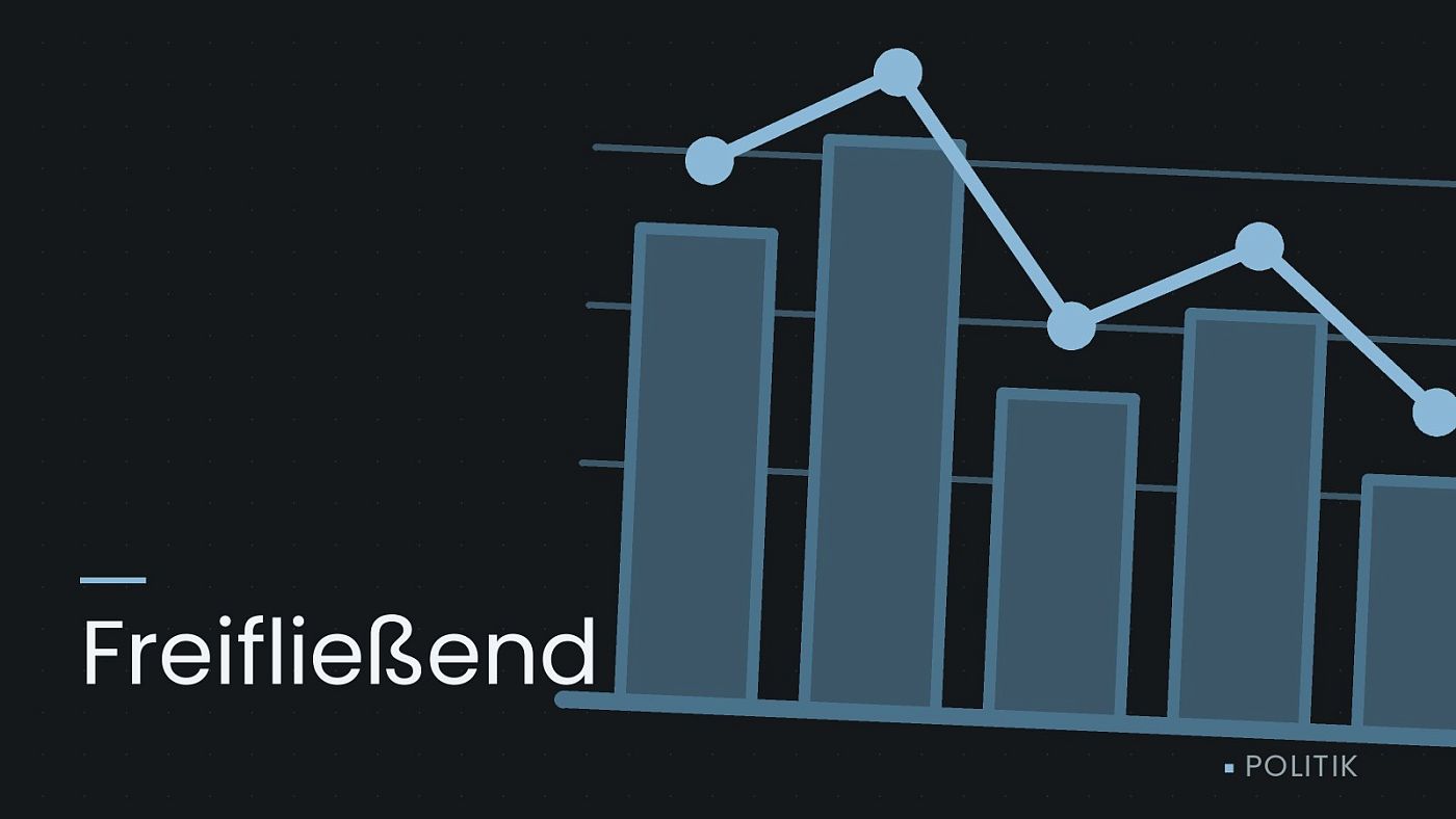 Symbolgrafik: ein gezeichnetes Balkendiagramm mit Verlaufslinie, beschriftet mit „Freifließend“.