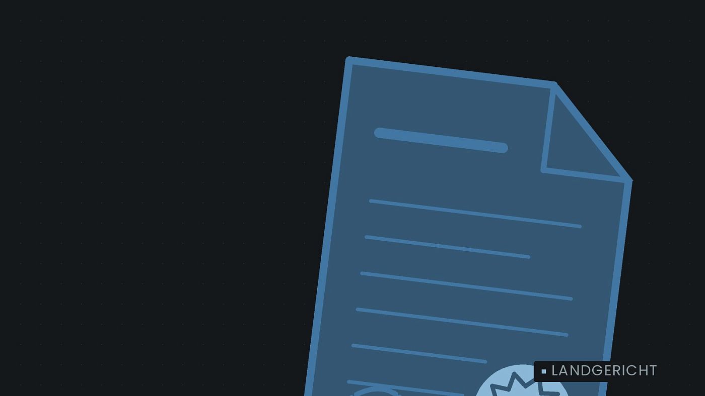 Symbolgrafik: eine gezeichnete Urkunde mit Siegel als Zeichen für eine Entscheidung.