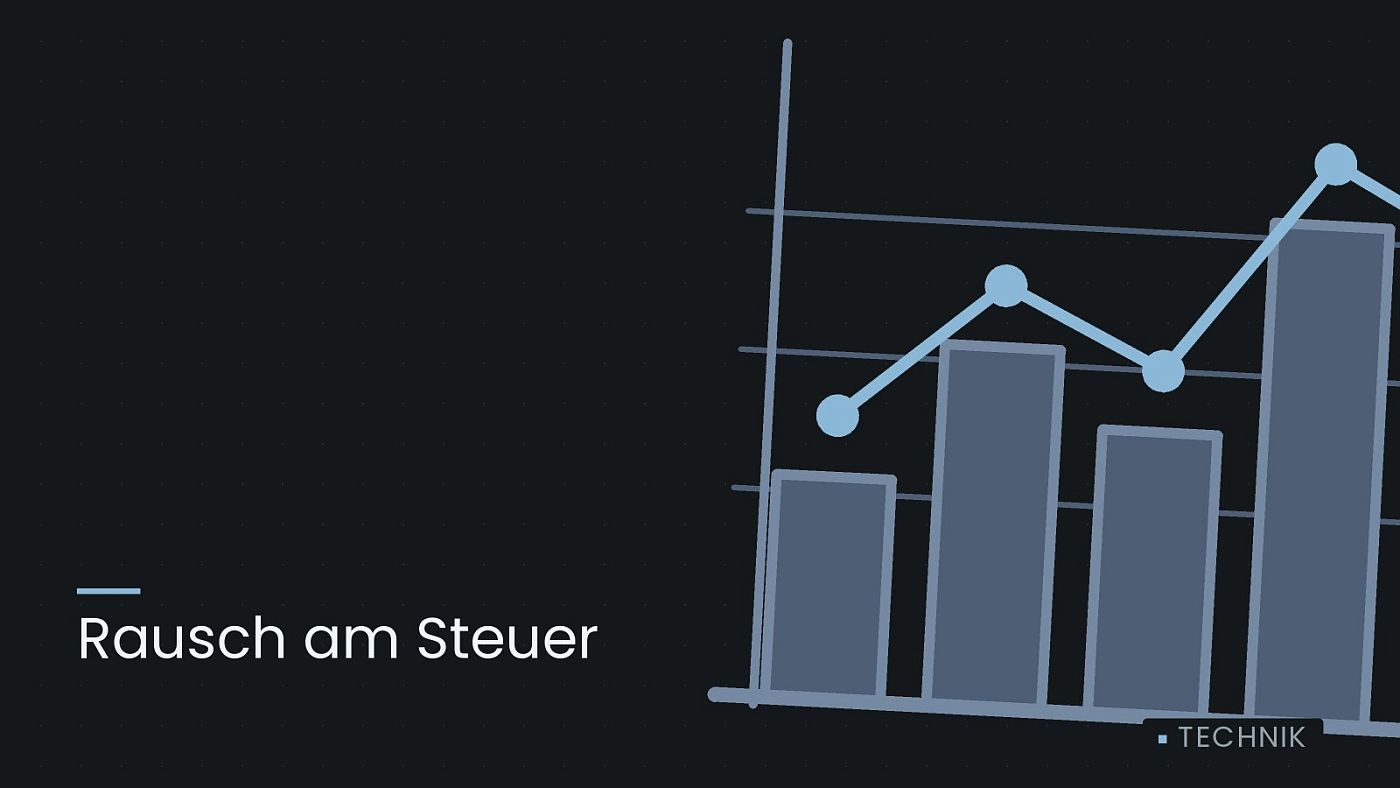 Symbolgrafik: ein gezeichnetes Balkendiagramm mit Verlaufslinie, beschriftet mit „Rausch am Steuer“.