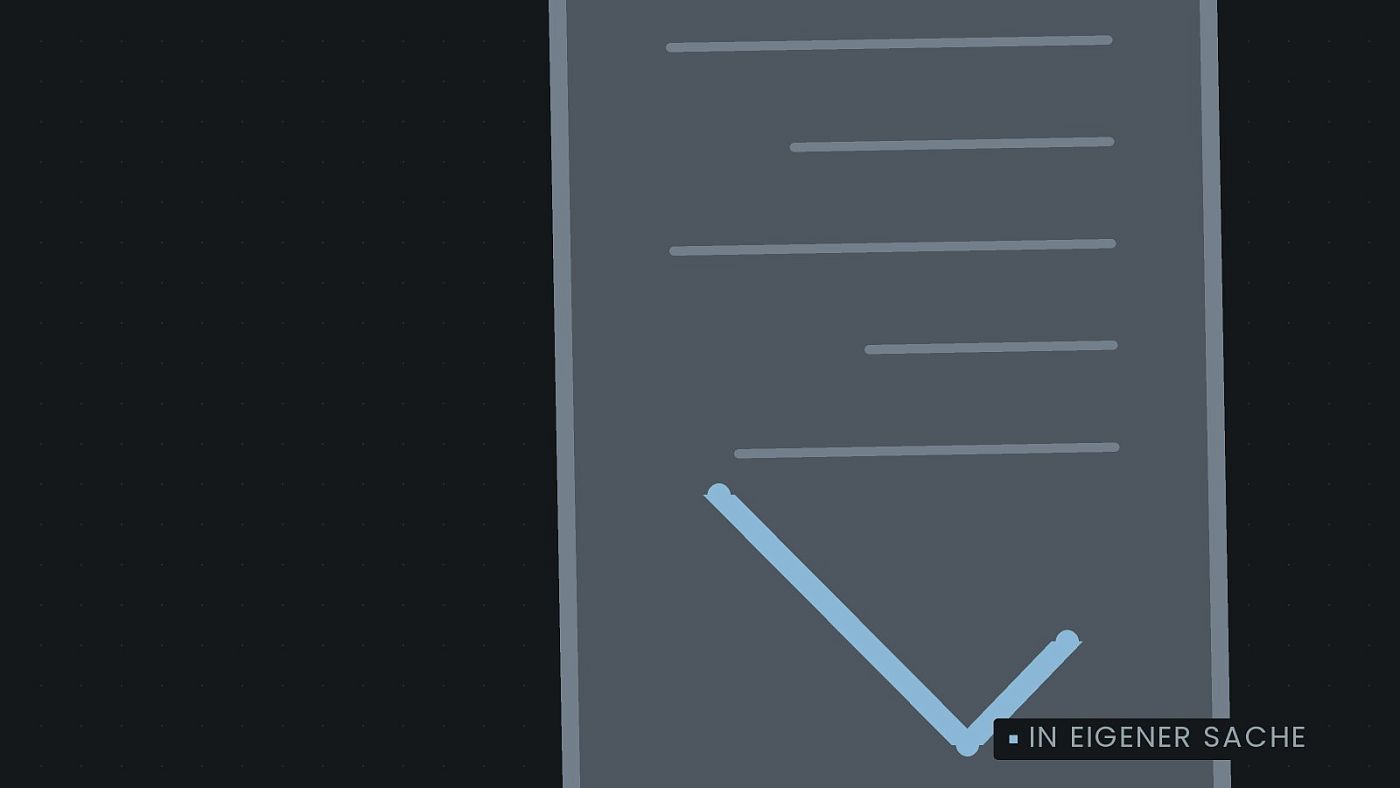 Symbolgrafik: ein gezeichnetes Klemmbrett als Zeichen für ein Gutachten.