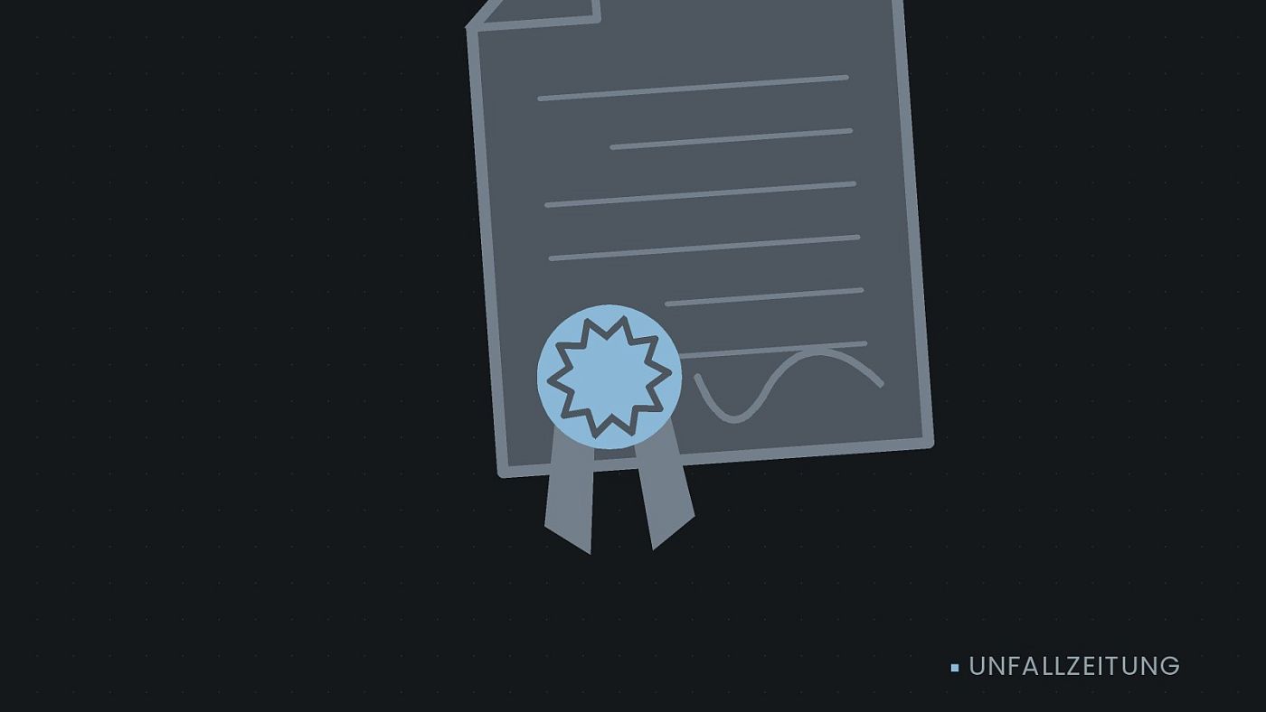 Symbolgrafik: eine gezeichnete Urkunde mit Siegel als Zeichen für eine Entscheidung.