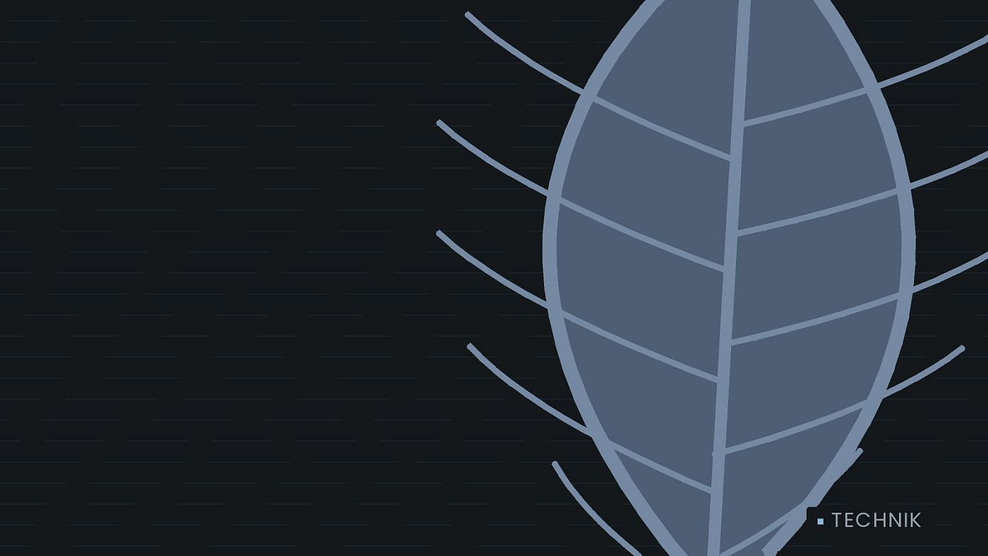 Symbolgrafik: ein gezeichnetes Blatt als Zeichen für Umwelt und Klima.