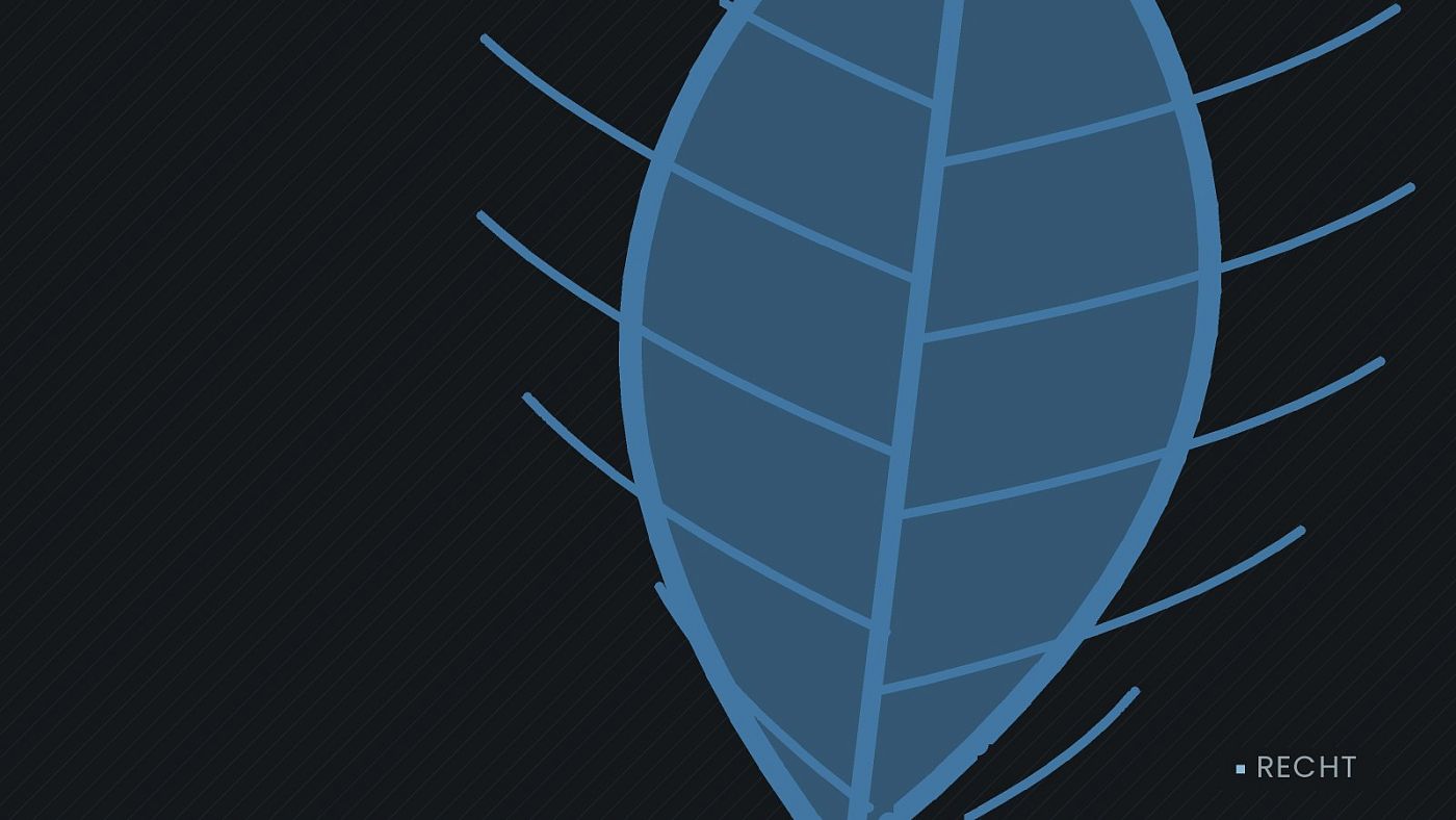 Symbolgrafik: ein gezeichnetes Blatt als Zeichen für Umwelt und Klima.