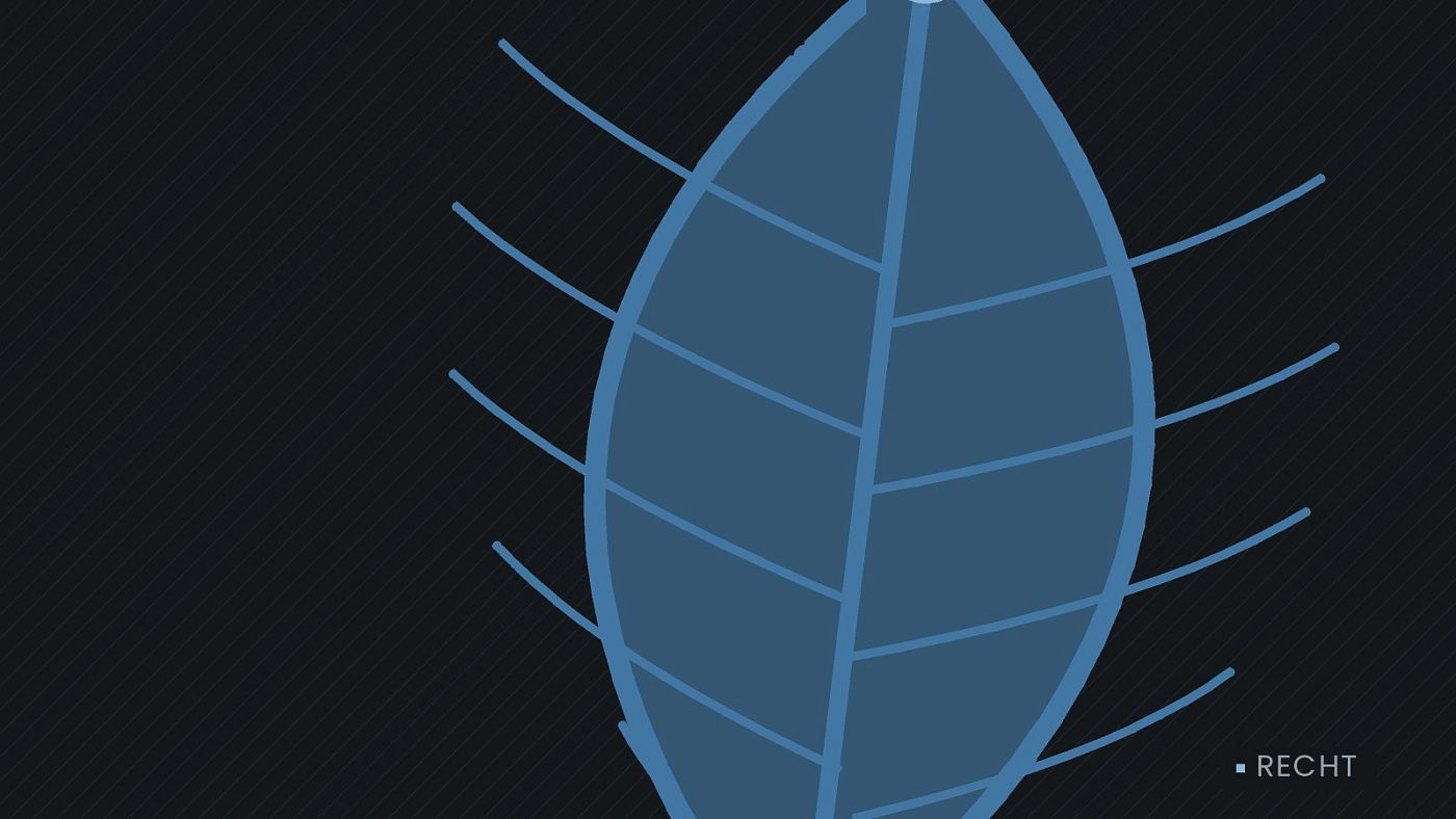 Symbolgrafik: ein gezeichnetes Blatt als Zeichen für Umwelt und Klima.