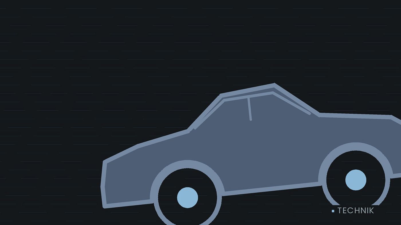 Symbolgrafik: die Umrisslinie eines Fahrzeugs von der Seite.