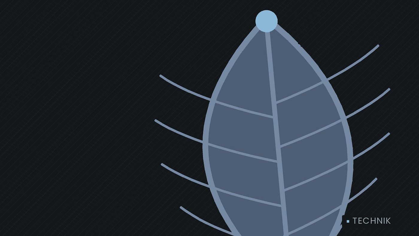 Symbolgrafik: ein gezeichnetes Blatt als Zeichen für Umwelt und Klima.