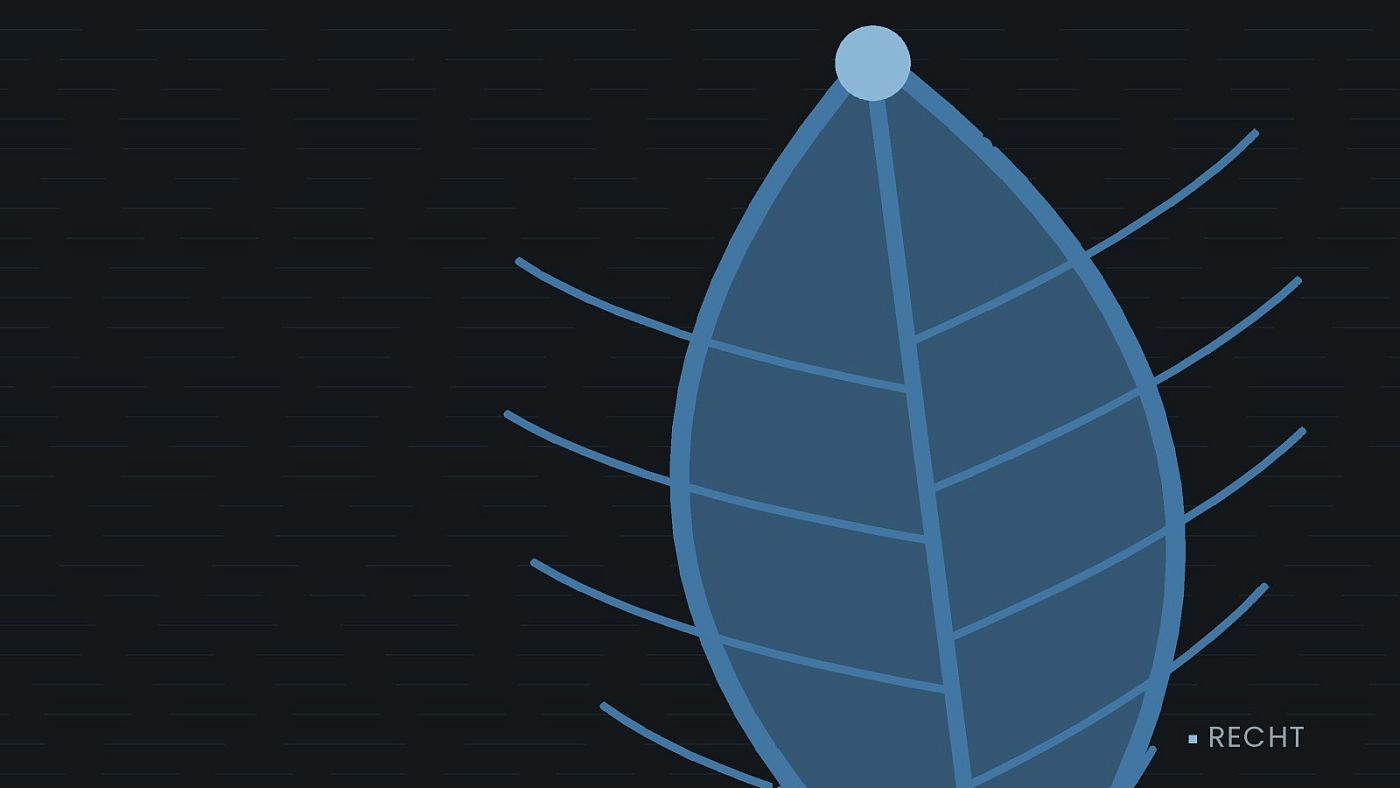 Symbolgrafik: ein gezeichnetes Blatt als Zeichen für Umwelt und Klima.