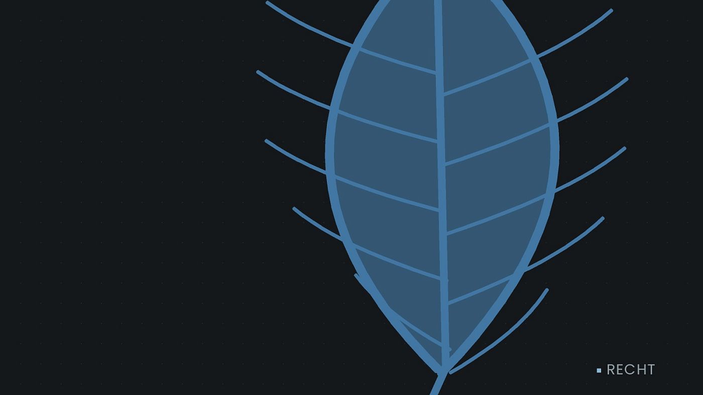 Symbolgrafik: ein gezeichnetes Blatt als Zeichen für Umwelt und Klima.
