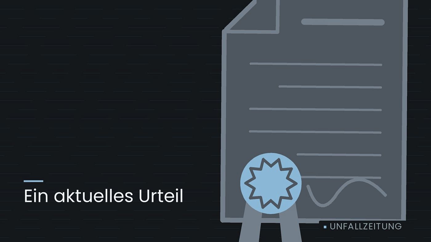 Symbolgrafik: eine gezeichnete Urkunde mit Siegel als Zeichen für eine Entscheidung, beschriftet mit „Ein aktuelles Urteil“.